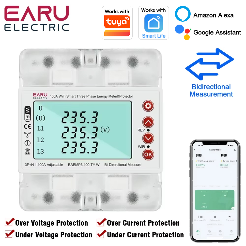 Energy Meter Bidirectional - عداد طاقة ذكي ثنائي الاتجاه ثلاثي