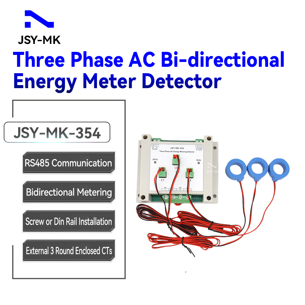 Energy Meter Bidirectional - JSY-MK-354 3P4W 80A التيار المتناوب ثنائي