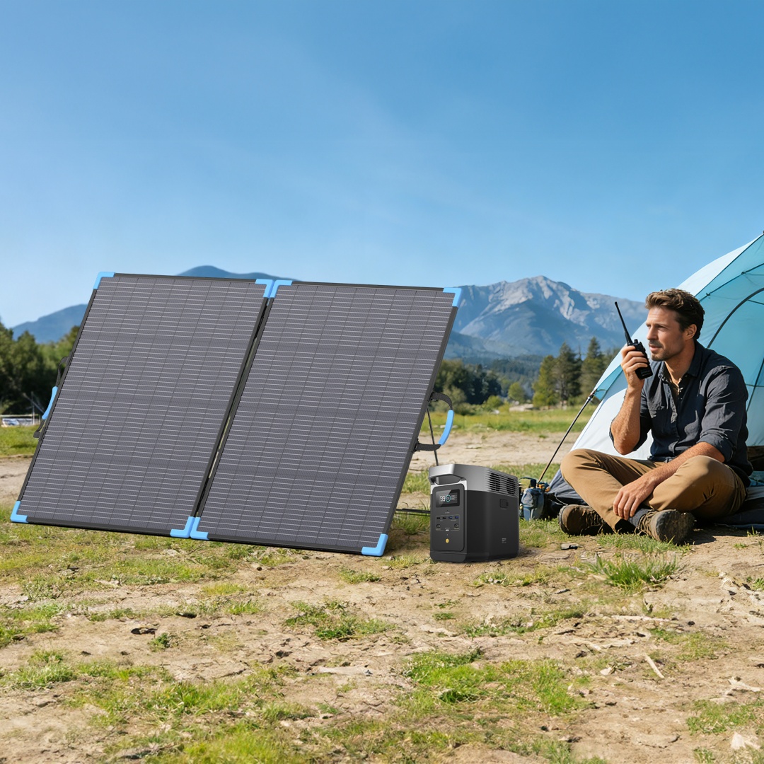 Folding Solar Panel - لوح شمسي ثنائي الوجه E-POWO بقوة