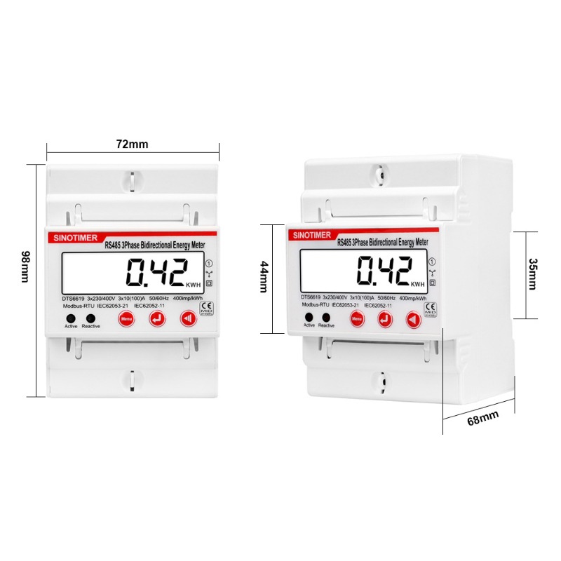3 المرحلة ثنائي الاتجاه مقياس  - مراجعة Energy Meter Bidirectional وسعره
