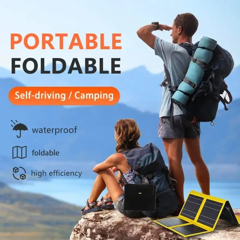 شاحن لوحي محمول قابل للطي، شاح - مراجعة Folding Solar Panel وسعره