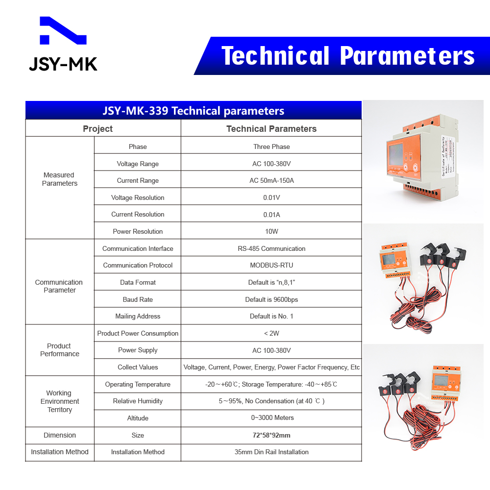 JSY-MK-339 RS485 قياس ثنائي ال - مراجعة Energy Meter Bidirectional وسعره