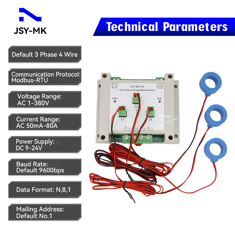 JSY-MK-354 3P4W 80A التيار الم - مراجعة Energy Meter Bidirectional وسعره