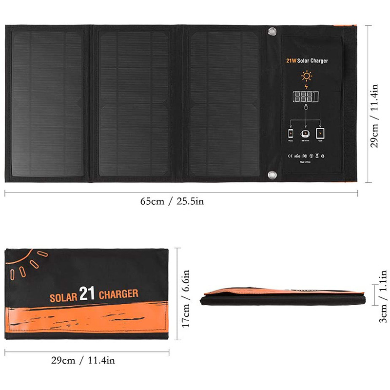 21 واط لوحة طاقة شمسية قابلة ل - مراجعة Folding Solar Panel وسعره