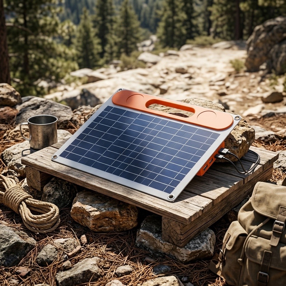 لوحة شمسية أحادية البلورة بقدر - مراجعة Folding Solar Panel وسعره