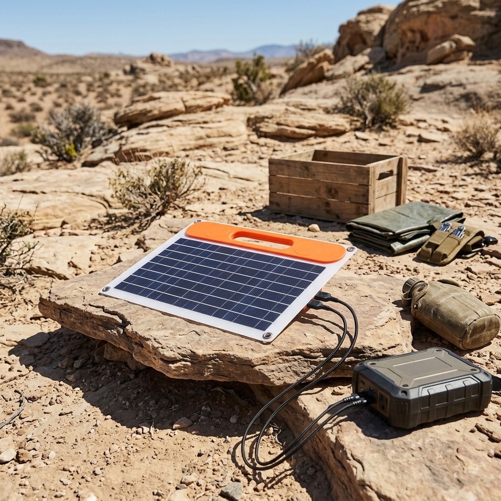 لوحة شمسية أحادية البلورة بقدر - مراجعة Folding Solar Panel وسعره