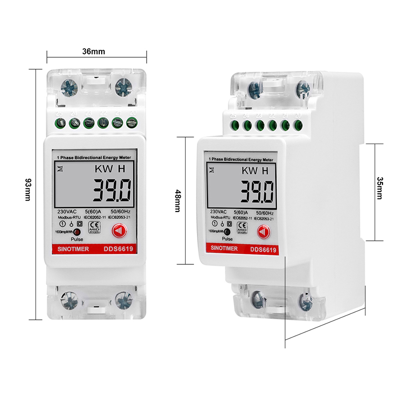 أعلى البائع مرحلة واحدة التيار - مراجعة Energy Meter Bidirectional وسعره
