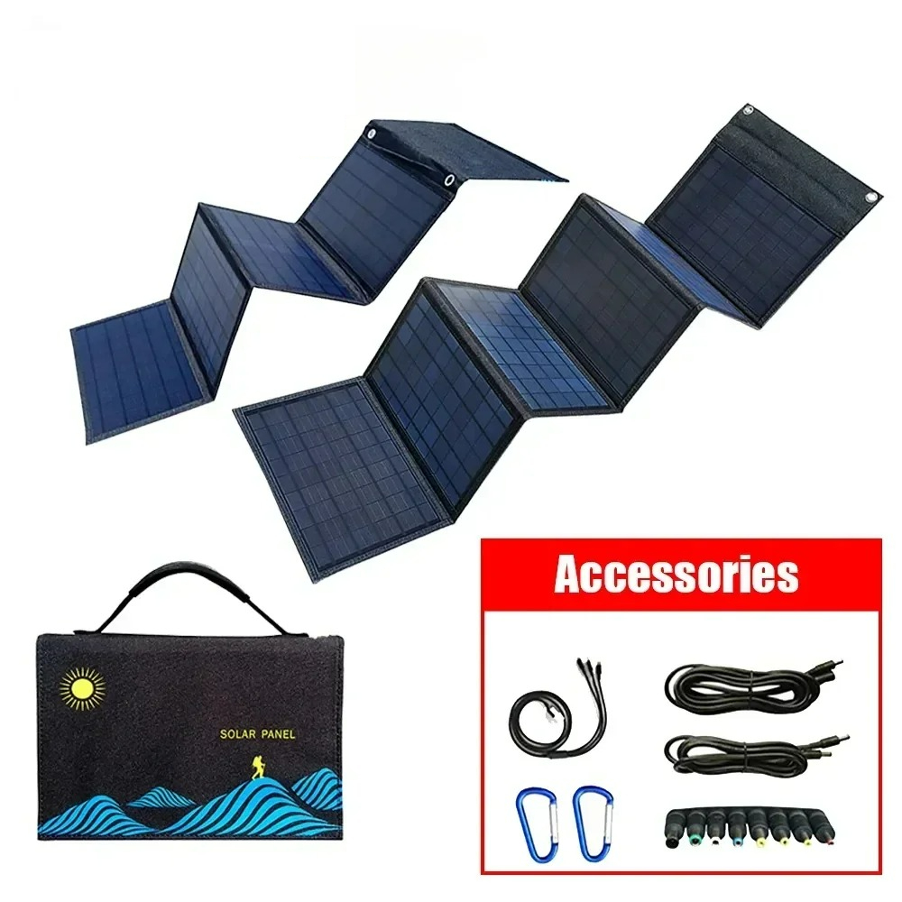 لوحة شمسية محمولة جديدة قابلة  - مراجعة Folding Solar Panel وسعره