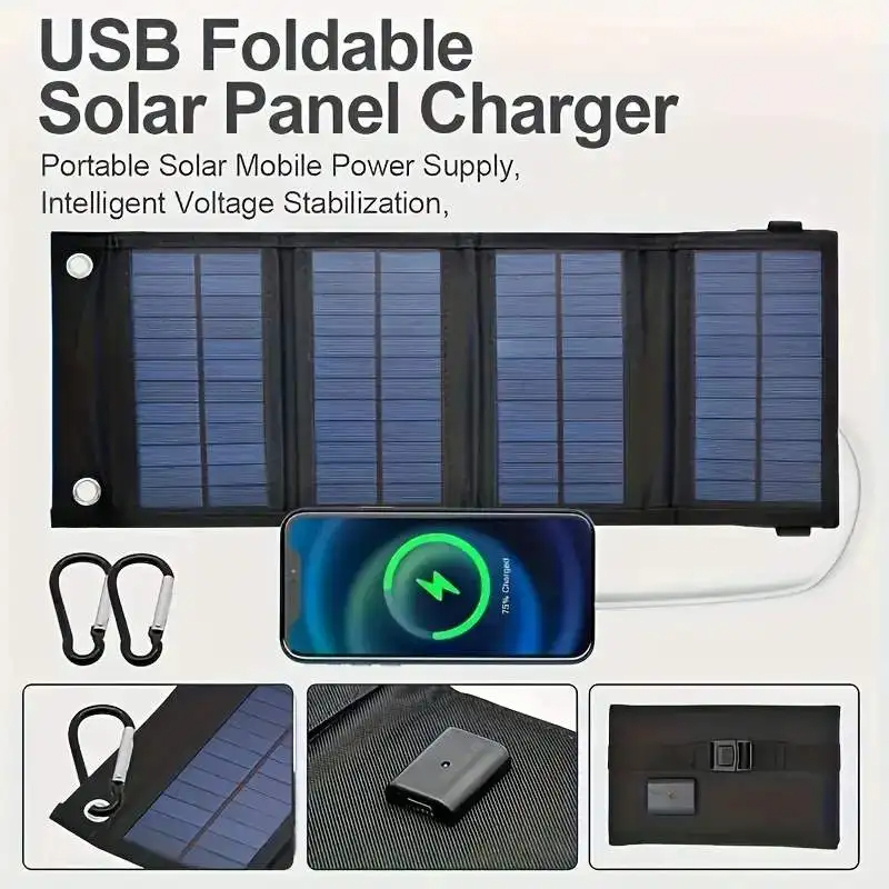 لوحة شمسية محمولة قابلة للطي ب - مراجعة Folding Solar Panel وسعره